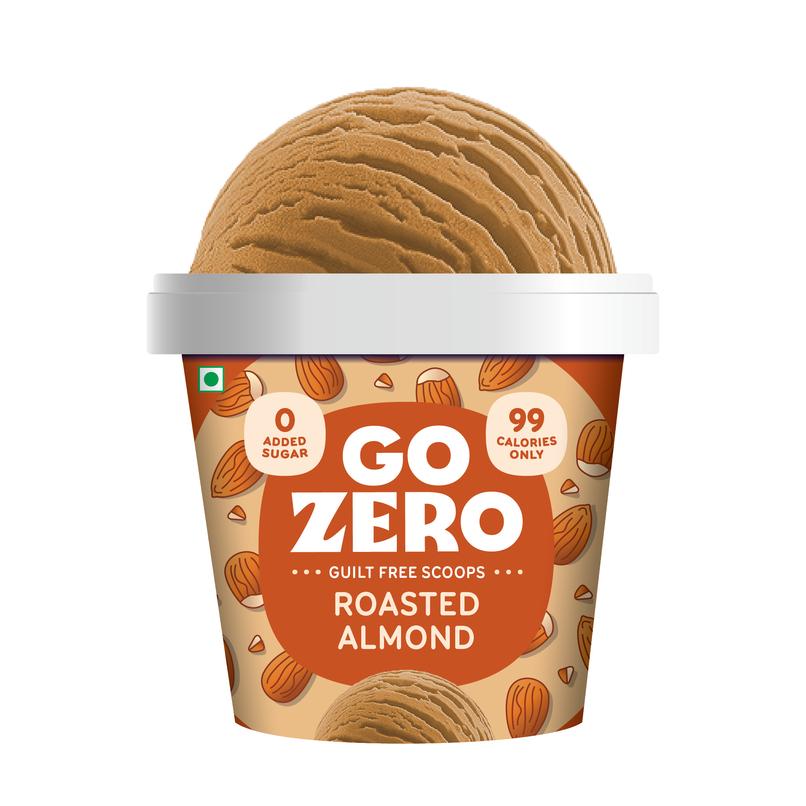 Go Zero Roasted Almond Low Calorie Guilt Free Icecream Cup