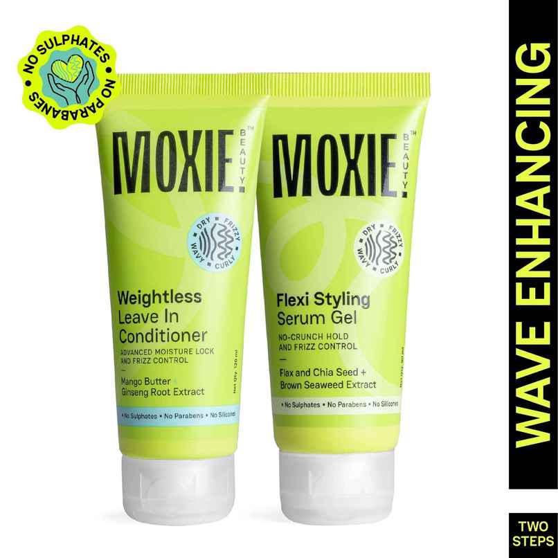 Moxie Beauty Wavy Vibe Setter Duo For Wavy & Curly Hair Weightless Leave-In Conditioner