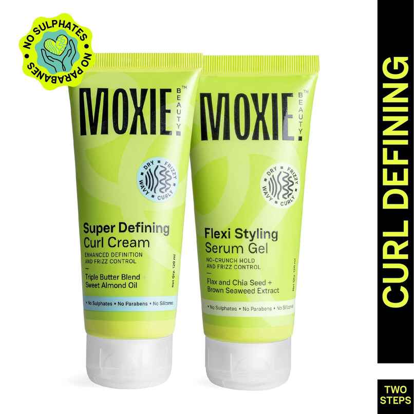 Moxie Beauty Curly Vibe Setter Duo Super Defining Curl Cream & Flexi Stying Serum Gel
