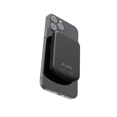 Urbn 5000 mAh 15W Wireless Magsafe Power Bank - Black