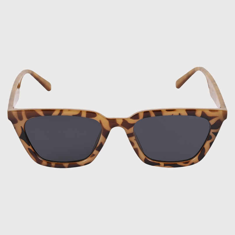 NuVew Unisex Wayfarer Sunglasses | Leopard Brown and Black - Medium