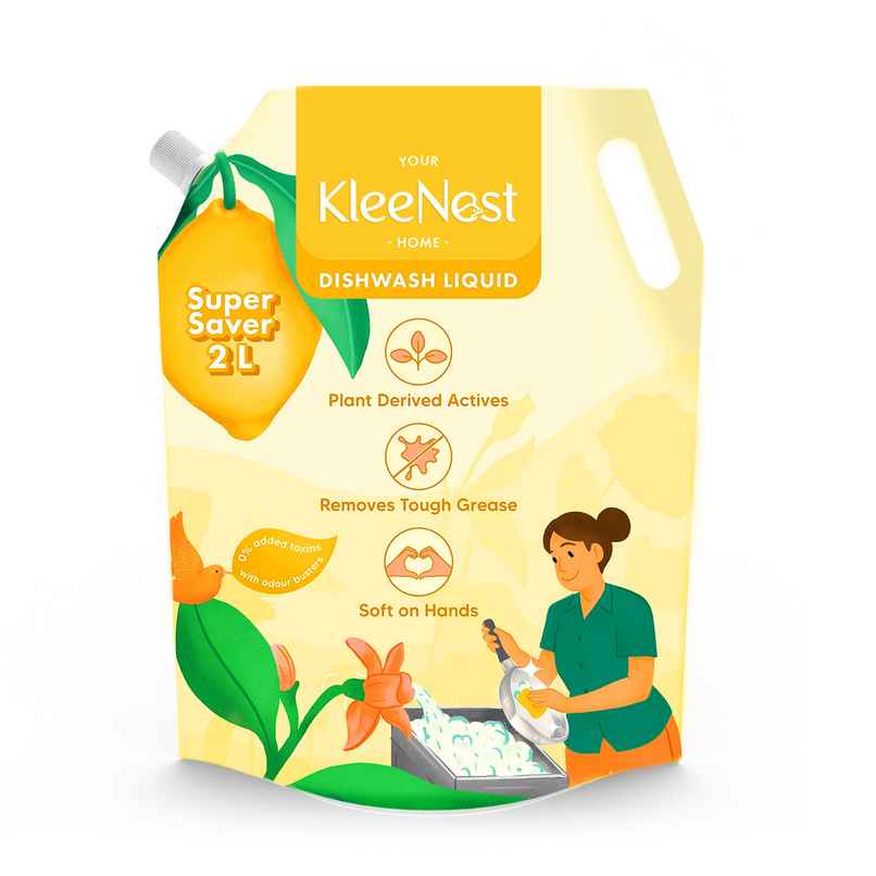 Kleenest Plant Based Soft On Hands Dishwash Liquid Refill Kleenest Plant Based Soft On Hands Dishwash Liquid Refill