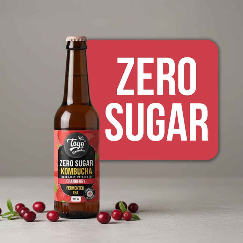 Toyo Kombucha Zero Sugar Cranberry | Non-Alcoholic Kombucha