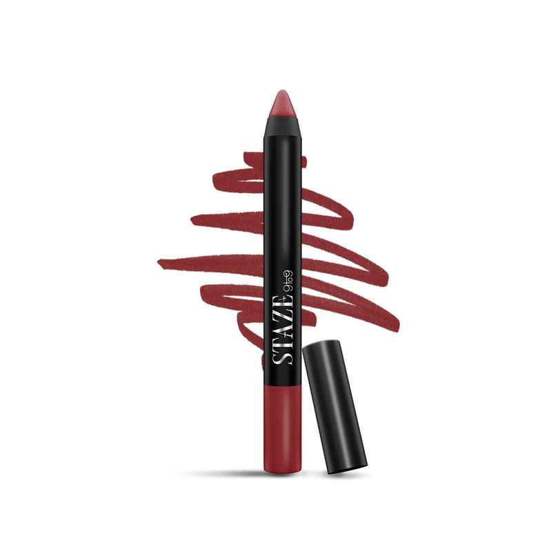 Staze Non-Drying & Smudge Proof Matte Lip Crayon | 10 Royally Ruby Staze Non-Drying & Smudge Proof Matte Lip Crayon | 10 Royally Ruby