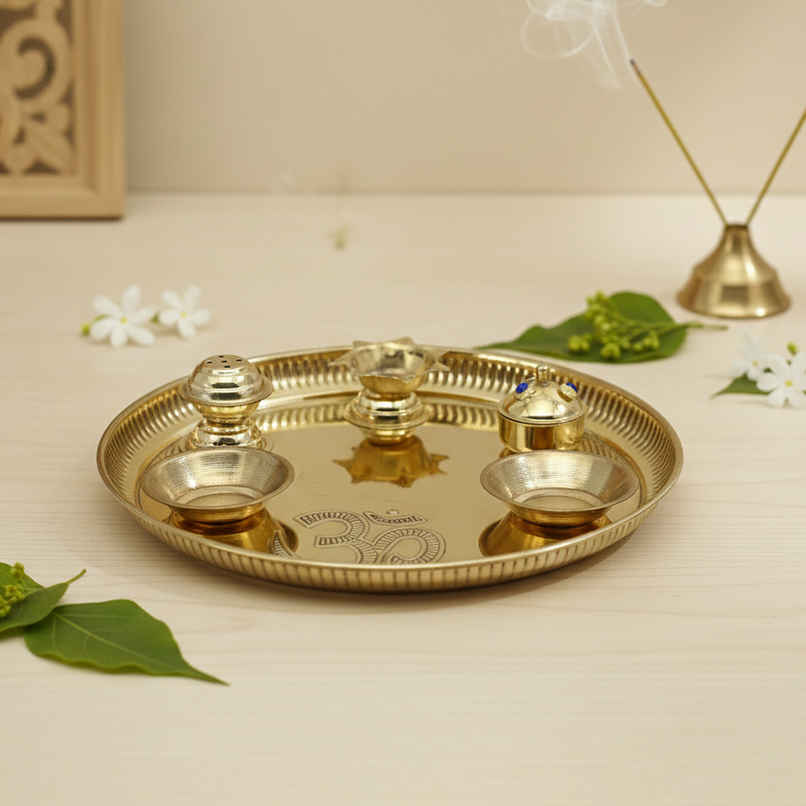 Brass Pooja Thali | AROU NEST Brass Pooja Thali | AROU NEST