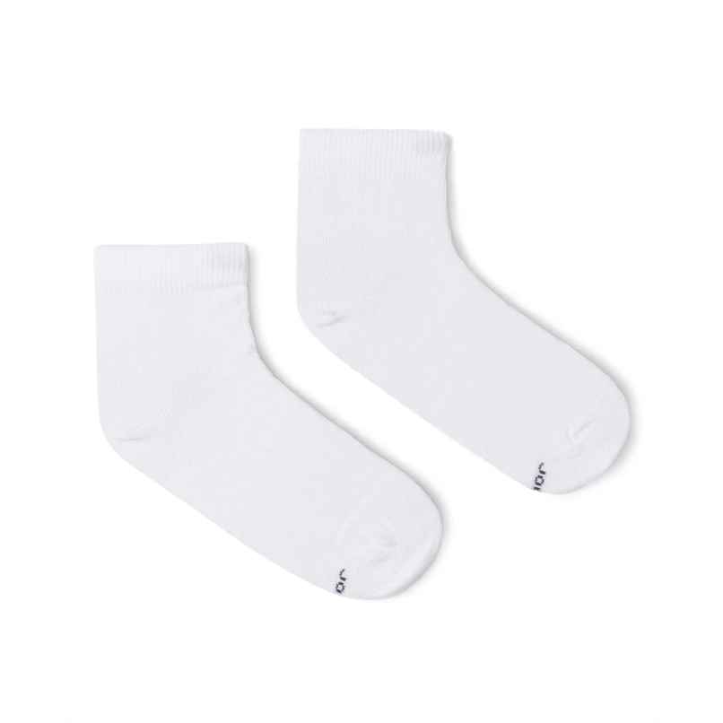 Jockey Unisex Solid Cotton, Nylon and Elastane Ankle Length Socks | White | 5 - 6 years