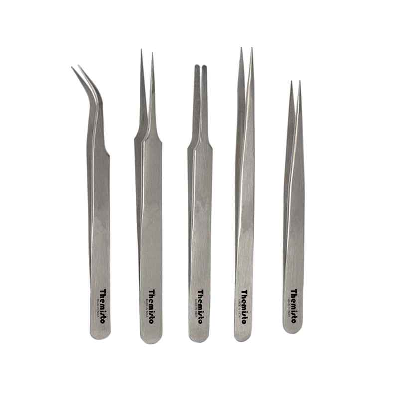 Themisto - Built With Passion 5 In 1 Satinless Steel Tweezer Set (Stainless Steel)