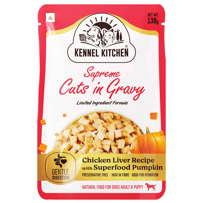 Kennel Kitchen Supreme Cuts In Gravy, Chicken Liver With Pumpkin | Wet Dog Food