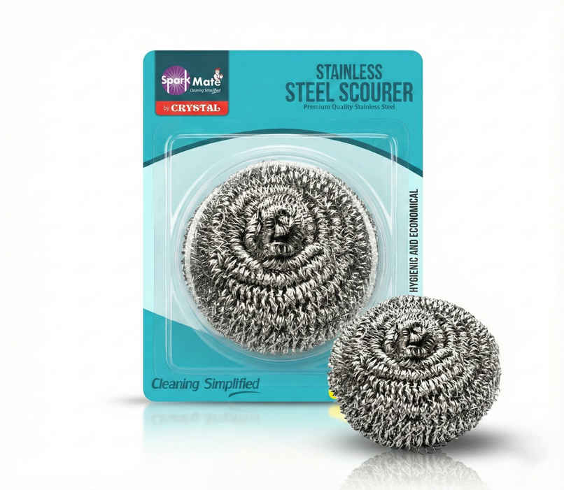 Sparkmate By Crystal Stainless Steel Multipurpose Scrubber Scourer - 15Gram