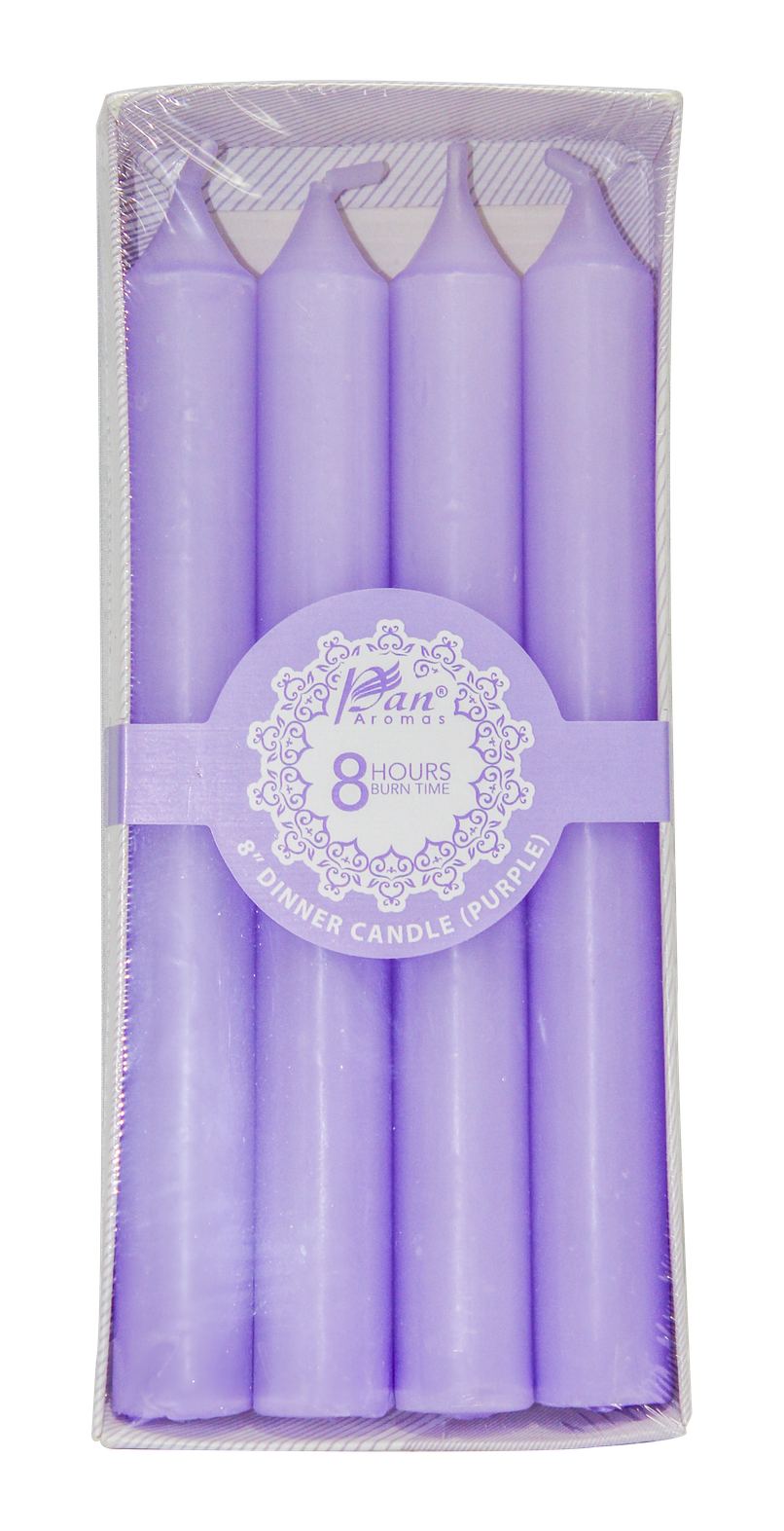 Pan Aromas Dinner Candle | 2 x 20 cm | Purple Pan Aromas Dinner Candle | 2 x 20 cm | Purple