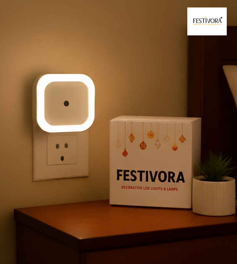 Festivora Smart Night Sensor Warm White Light Bulb | Automatic On/Off Dim Led | Night Light Festivora Smart Night Sensor Warm White Light Bulb | Automatic On/Off Dim Led | Night Light