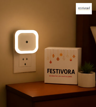 Festivora Smart Night Sensor Warm White Light Bulb | Automatic On/Off Dim Led | Night Light