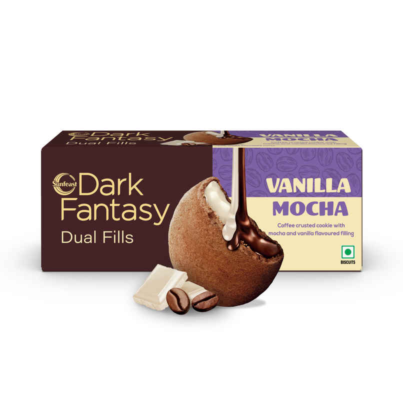 Sunfeast Dark Fantasy Mocha Vanilla Dual Fills Biscuit | Premium Treat