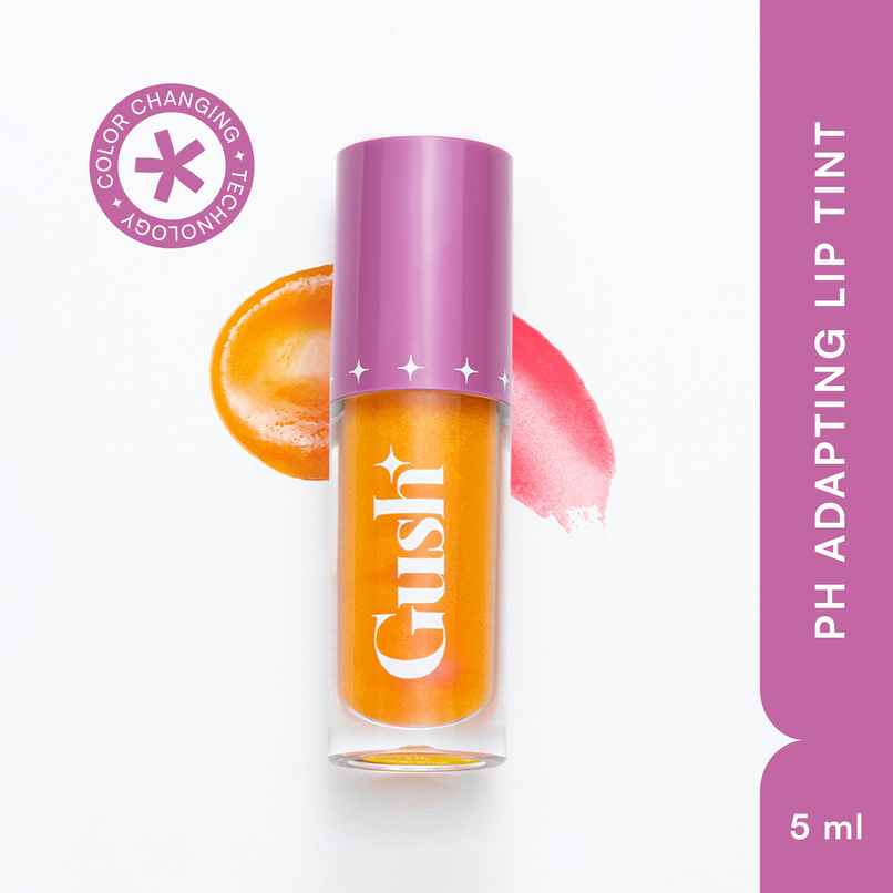Gush Beauty Lip Tint pH-inched Lip And Cheek Tint | Colour Changing Glossy Tint | Golden Hour | Yellow