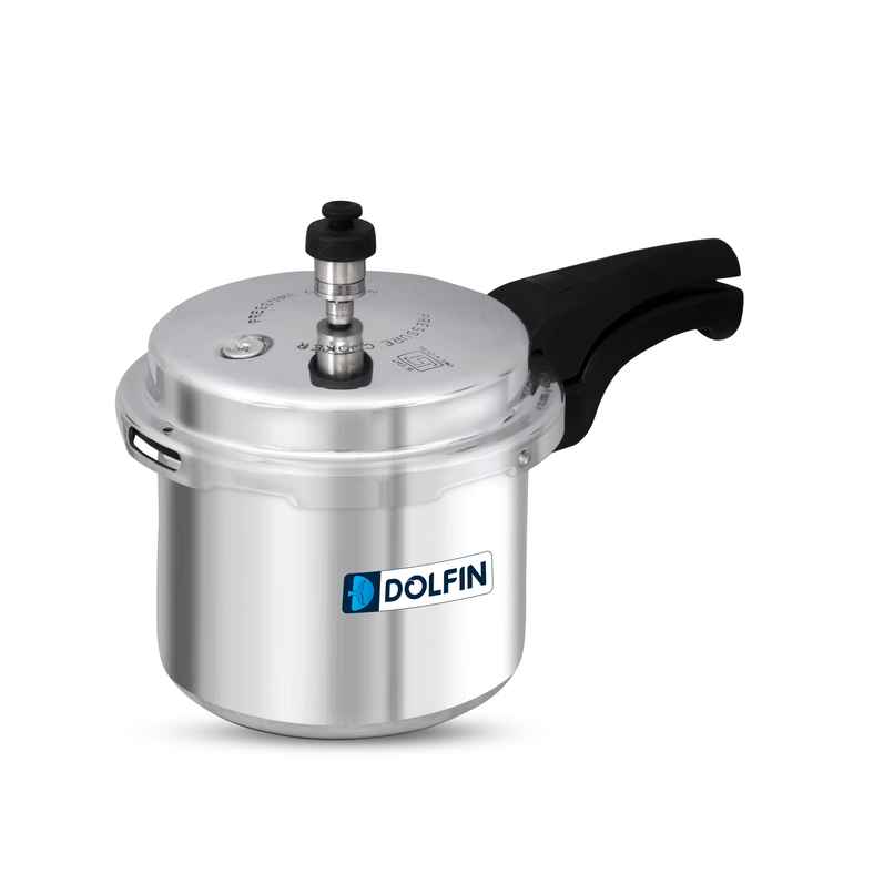 Dolfin Aluminium Outer Lid Pressure Cooker - 3L | Gas and Induction Stove Compatible