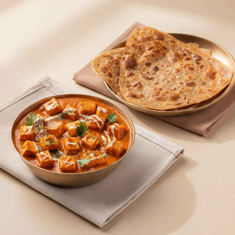 Paneer Makhani + Tawa Plain Paratha (2 pcs)
