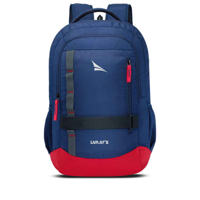 Lunar's Unisex Solid Polyester 48 L Padded Shoulder Strap Laptop Backpack | Dark Blue - 15.6 Inches