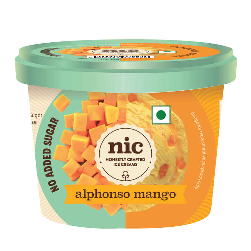 NIC Alphonso Mango Ice Cream Cup | No Added Sugar NIC Alphonso Mango Ice Cream Cup | No Added Sugar