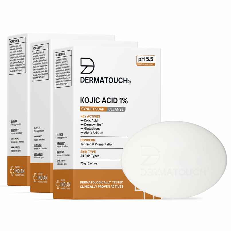 Dermatouch Kojic Acid 1% Soap With Glutathione For Pigmentation & Sun Damage Soap For Men & Women Dermatouch Kojic Acid 1% Soap With Glutathione For Pigmentation & Sun Damage Soap For Men & Women