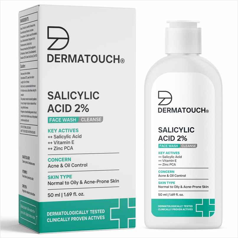 DERMATOUCH Salicylic Acid Face Wash For Acne & Oil Control