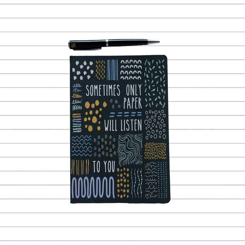 Papboo Ruled Soft Bound Notebook Matte Finished Cover | 120 Pages, 21 x 15 cm, 80 Gsm - Sometimes Papboo Ruled Soft Bound Notebook Matte Finished Cover | 120 Pages, 21 x 15 cm, 80 Gsm - Sometimes