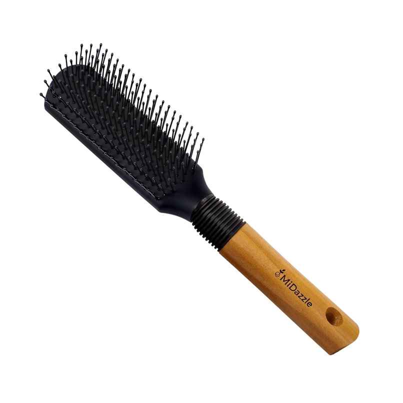 Midazzle Premium Flat Wooden Handle Hair Brush |MIHB0036
