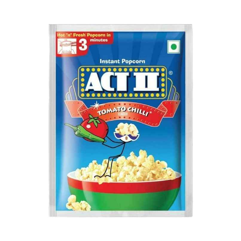 Act II Instant Popcorn | Tomato Chilli, Hot & Fresh in 3 mins