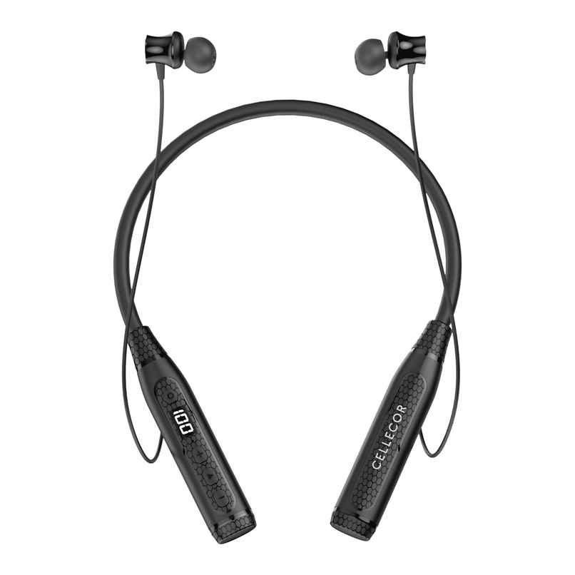 Cellecor Bs - 6 Wireless Waterproof Bluetooth Earphone Neckband With Upto 90 Hours Playtime - Black