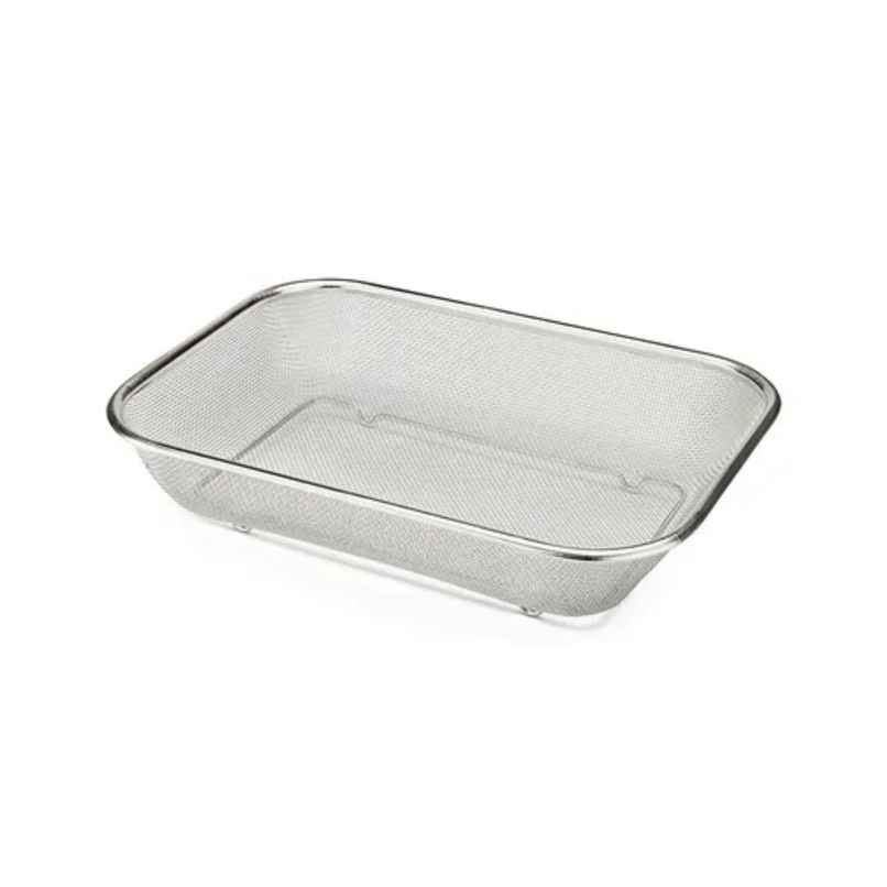Petals Steel Multi Colander,Fridge Storing, Fruit Basket, Vegetable Strainer | 30x22x6.5 Cm