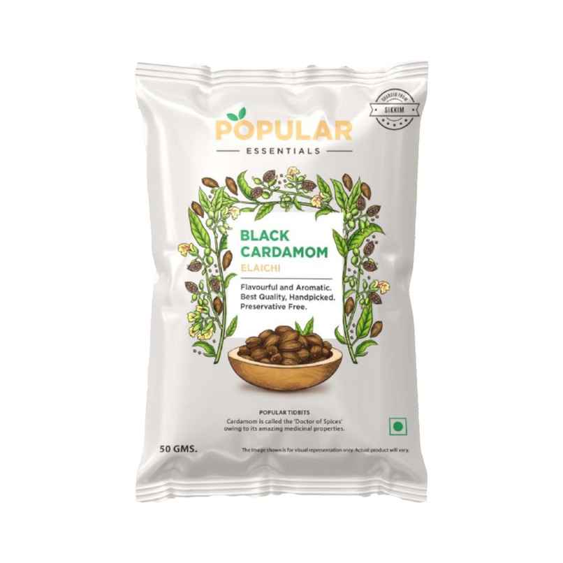 Popular Essentials Black Cardamom/Elaichi