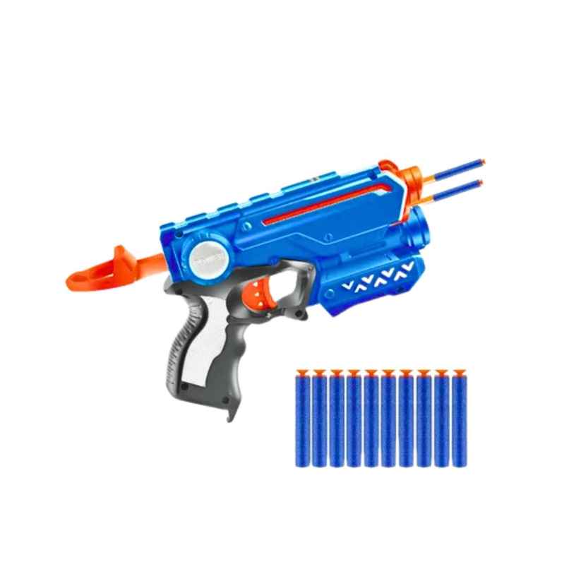 Fablue Foam Blaster Long Range Power Shooter Gun Toy With 10 Soft Foam Bullets | Toy Gun