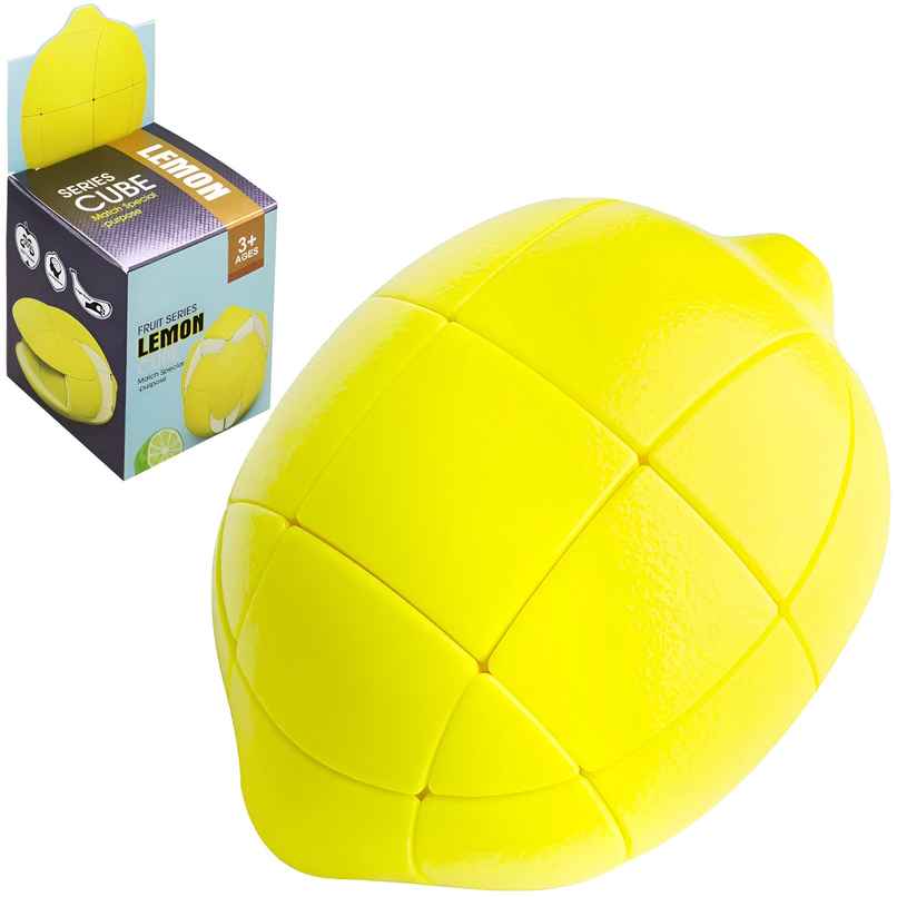 Toyshine Lemon Shaped Magic Speed Cube 3x3 - Stress Relief & Puzzle Toy for Kids & Adults