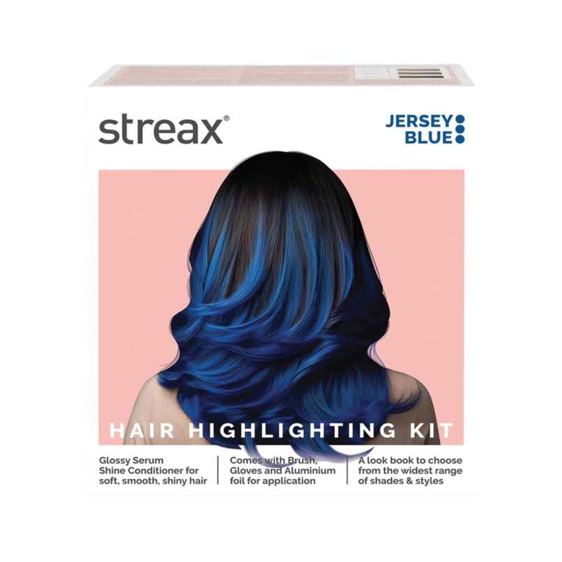 Streax Hair Colour Highlighting Kit Jersey Blue For Women Streax Hair Colour Highlighting Kit Jersey Blue For Women