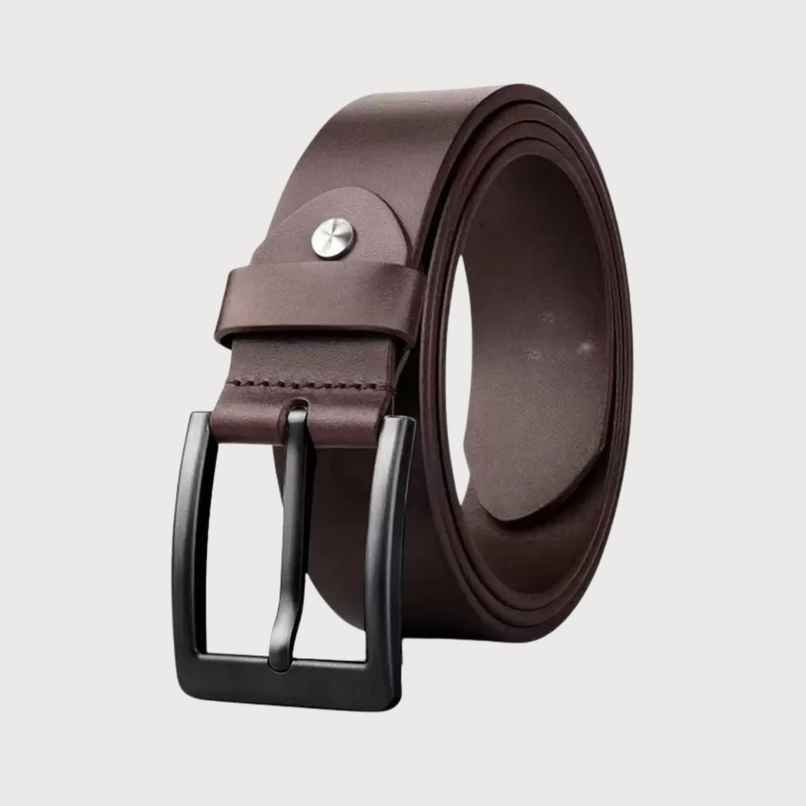 Kaezri Genuine Leather Brown Belt for Men With Bl. Buckle | Katabrbbd - 40 Kaezri Genuine Leather Brown Belt for Men With Bl. Buckle | Katabrbbd - 40