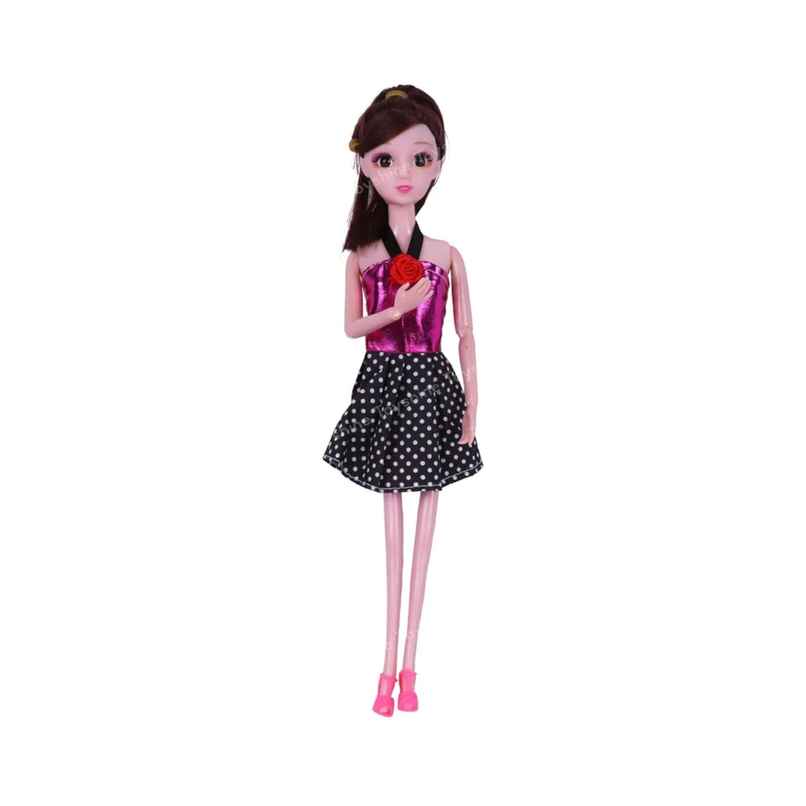 Toyshine Kally Fashion Doll with 3D Eyes | Folding Hands & Glitter Dress | Model D