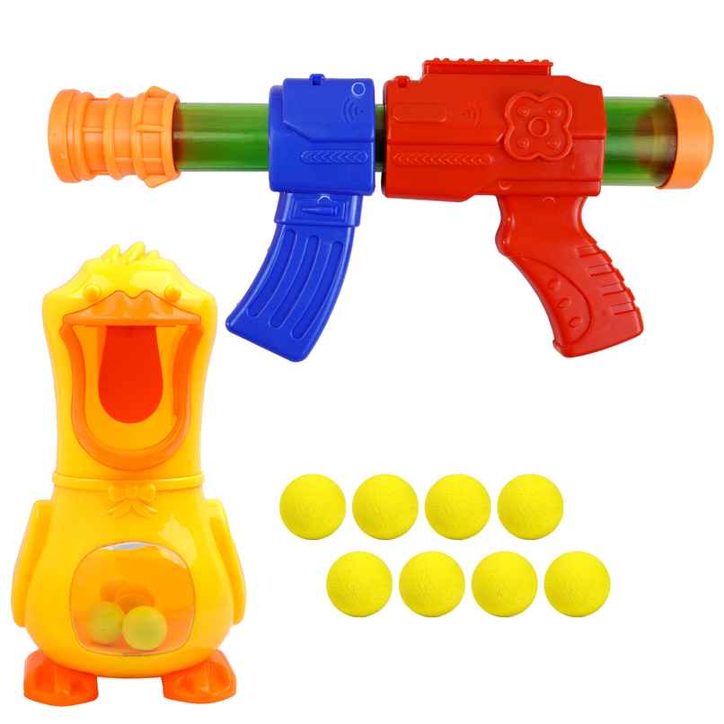 Toyshine Hungry Duck Feeding Toy With Blaster Gun | For Kids Age 3 and Above | Toy Gun