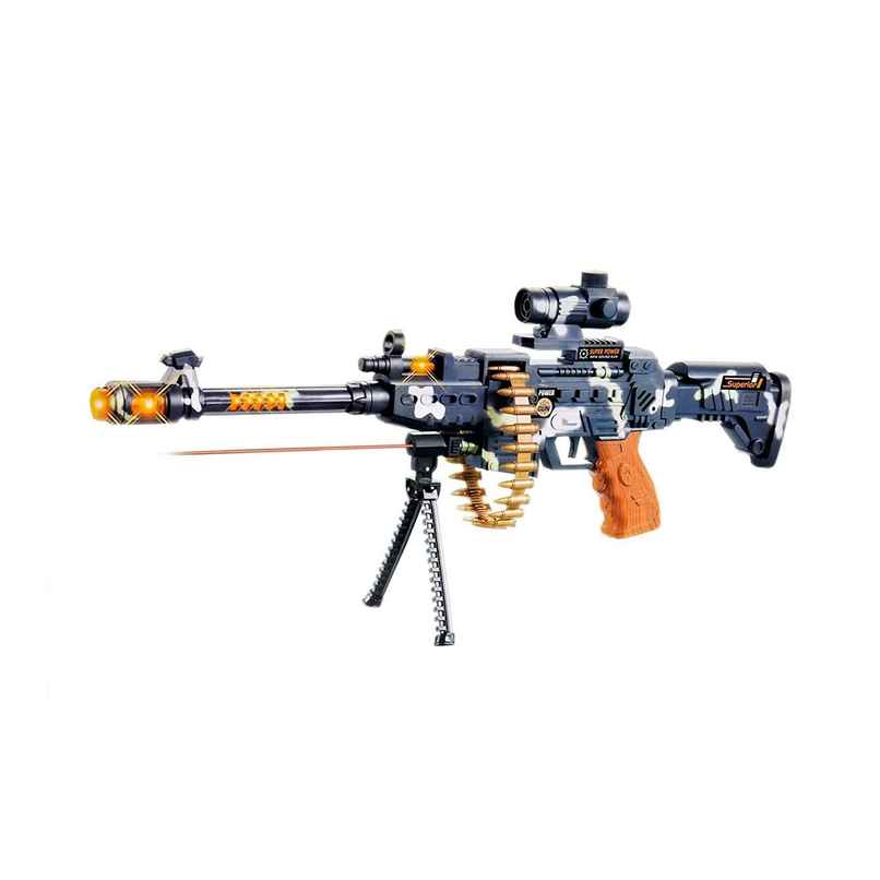 Toyshine Army Style Toy Gun With Music, Lights And Laser Light (4 - 8 Years)
