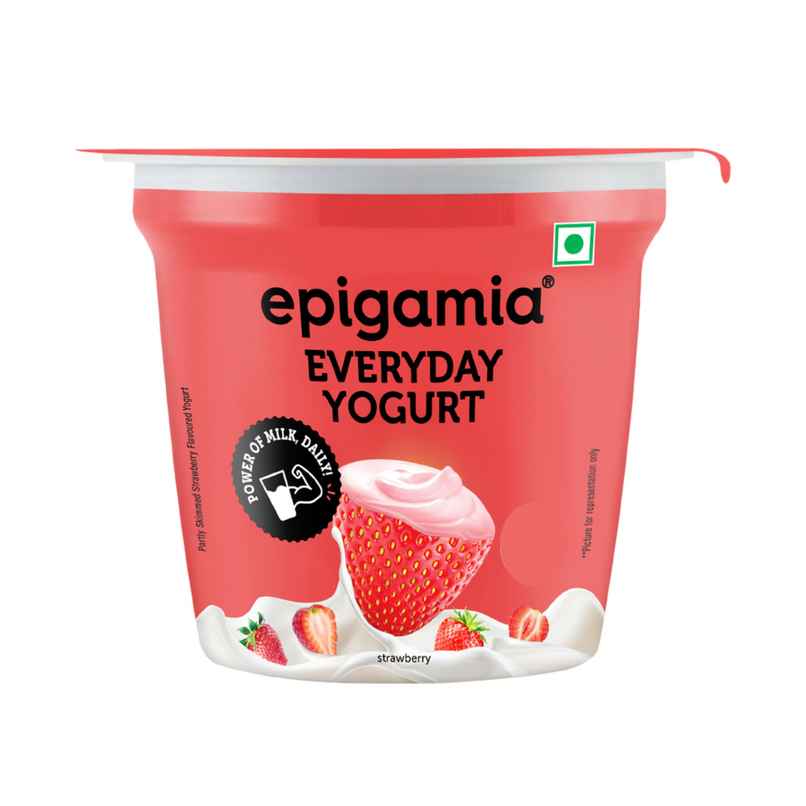 Epigamia Strawberry Flavoured Yogurt