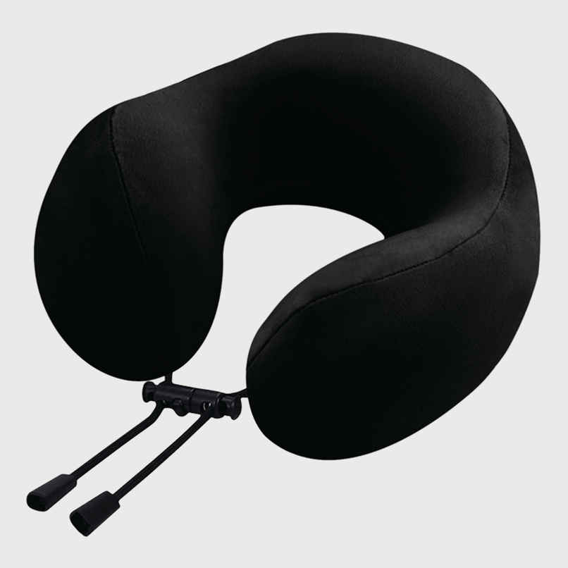 Billebon Unisex Memory Foam Neck Pillow | Black - One Size