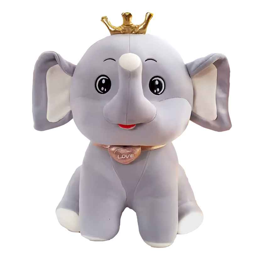 Spanker Stuffed Elephant Toy | Grey | Cartoon Crown | Kids Gift Spanker Stuffed Elephant Toy | Grey | Cartoon Crown | Kids Gift