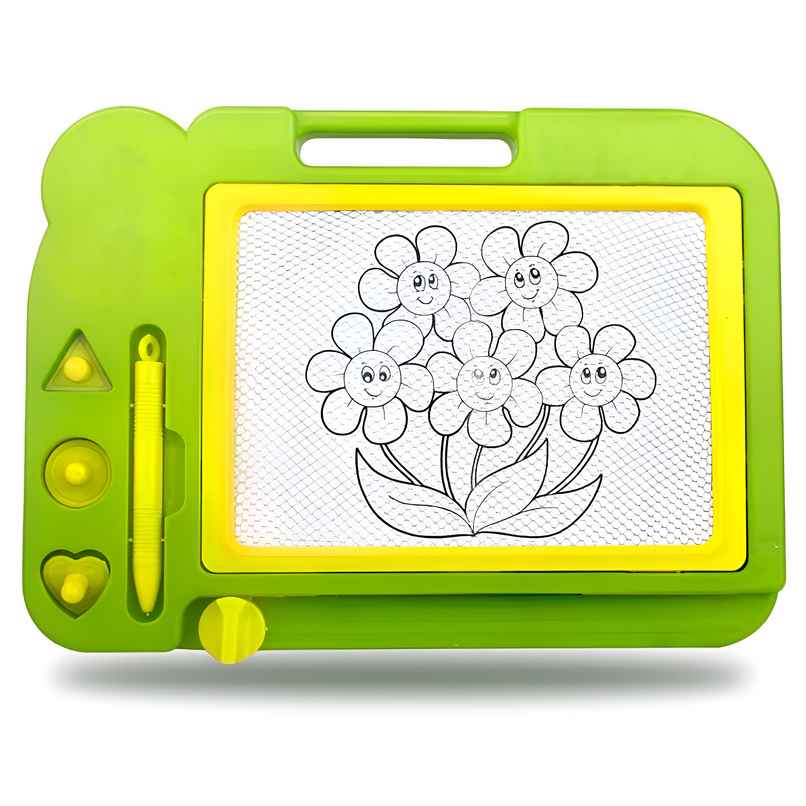 Toyshine Magnetic Slate Toy | Easy-To-Use, Non-Toxic Writing & Drawing Board For Kids - Multicolor