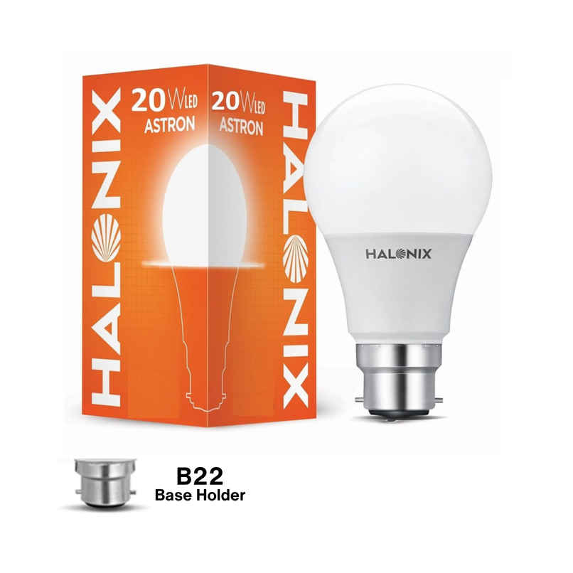 Halonix 20W High Wattage White Led Bulb | B22 Base Holder