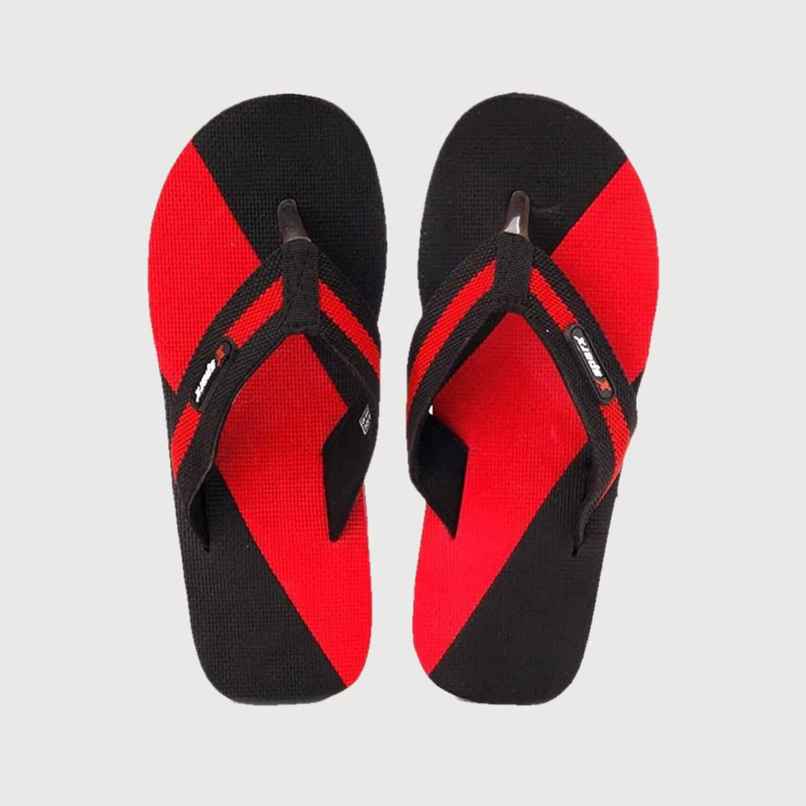 Sparx Fabricated Slipper Sfg 14 Black-Red For Men Size-6