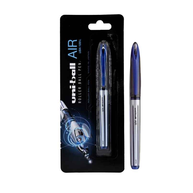 Uniball Air Roller Ball Pen, UBA 188 L, 0.5 mm Tip, Blue Ink