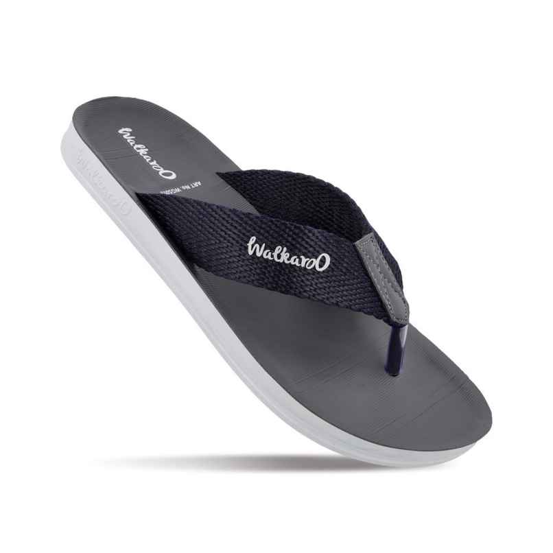 Walkaroo Men's Daily Wear Comfort Sandals - WG5002 Blue | UK8