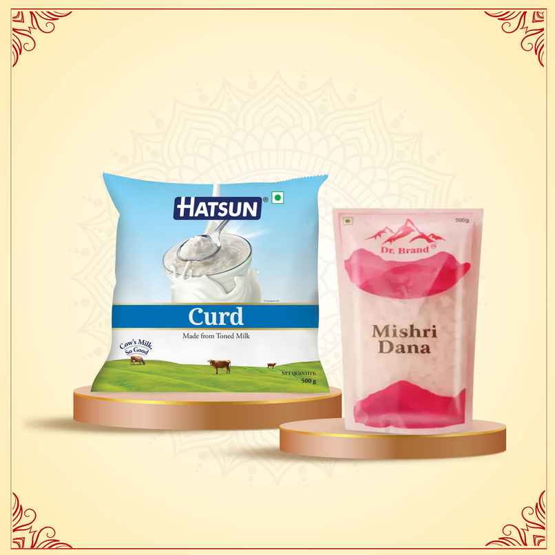 Hatsun Curd Pouch & Dr. Brand Mishri Dana Panchamrit Combo Hatsun Curd Pouch & Dr. Brand Mishri Dana Panchamrit Combo