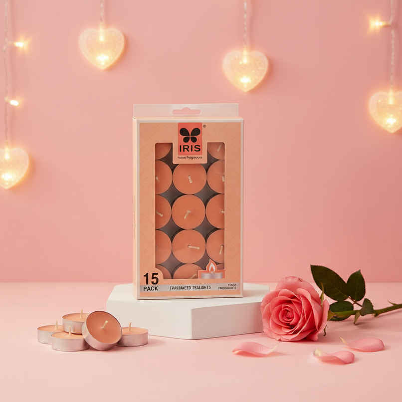 IRIS Fragranced Tealight Candles | Peach Pomegranate
