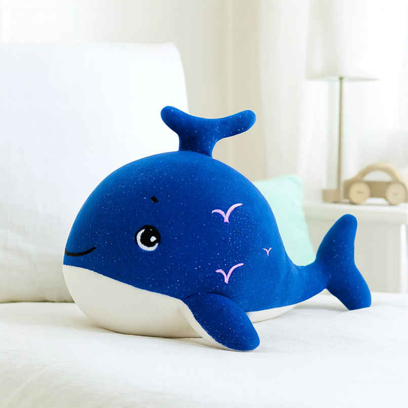 Spanker Blue Whale Soft Toy Cute Plush Whale for Kids Decor - 26 cm Spanker Blue Whale Soft Toy Cute Plush Whale for Kids Decor - 26 cm