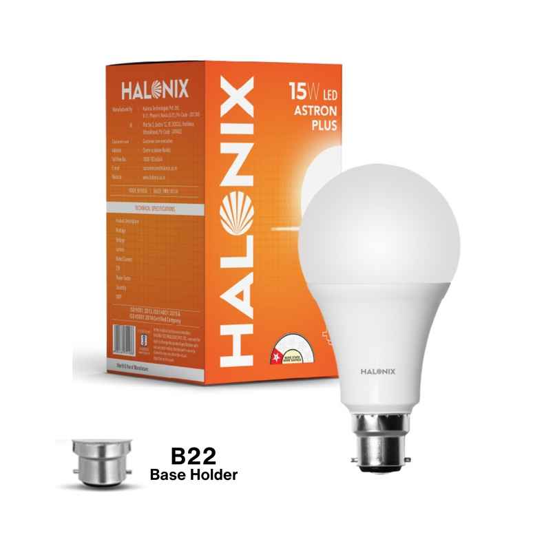 Halonix Astron 15W 6500K Cool White Led Bulb | B22 Base Holder
