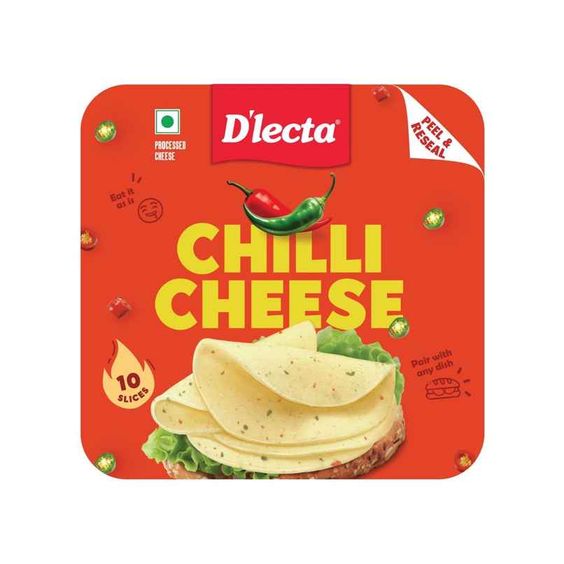 Dlecta Chilli Cheese Slices | Pack Of 10